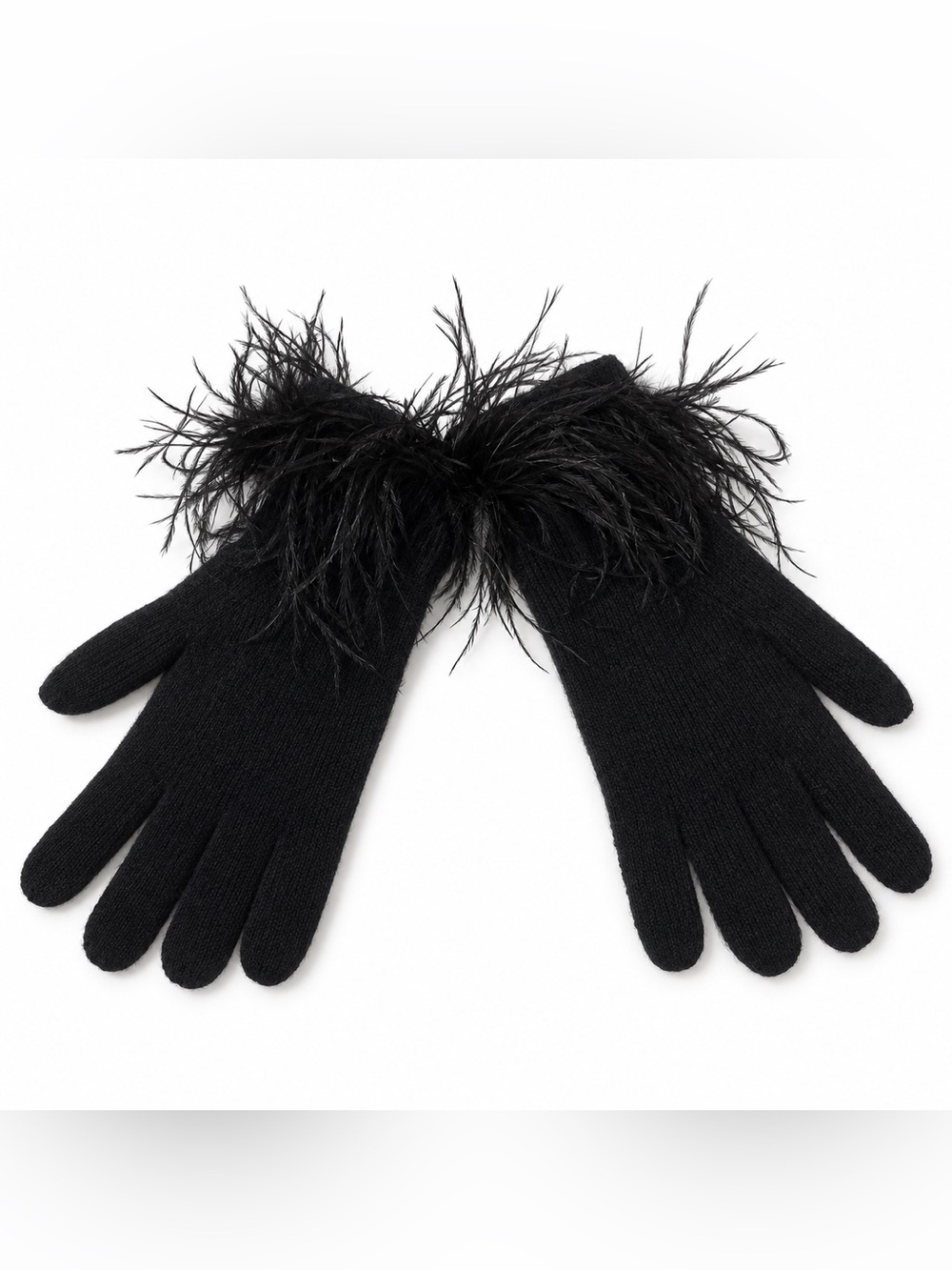 NWT J.Crew Supersoft Tech-Touch Feather Bow Gloves Black OS